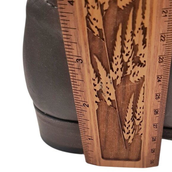 Frye Cara Gray Leather Mid Calf Roper Boots SZ 9 - Picture 16 of 16